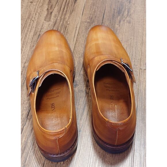 Allen Edmonds Plymouth Light Tan Monk Strap Leather Oxfords Dress Shoes 9.5D main image 7